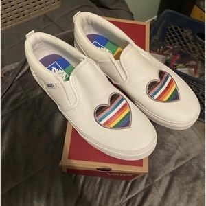 VANS Asher Pride Womens Slip On Athletic Skate Shoes Size 6 Multi Color